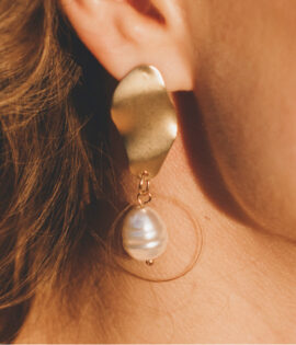 Gold And Pearl Earrings