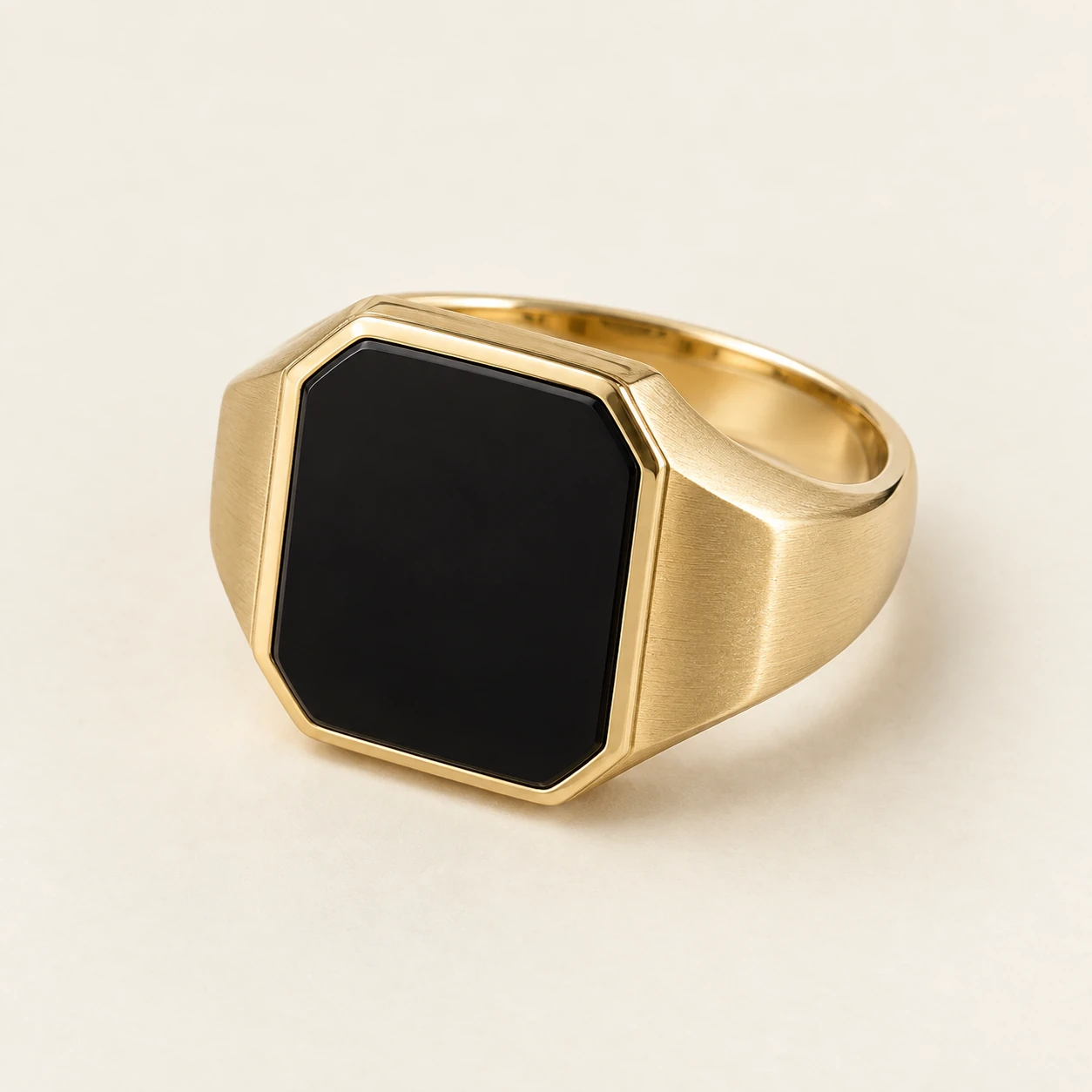 Asad Onyx Signet — one masculine signet ring