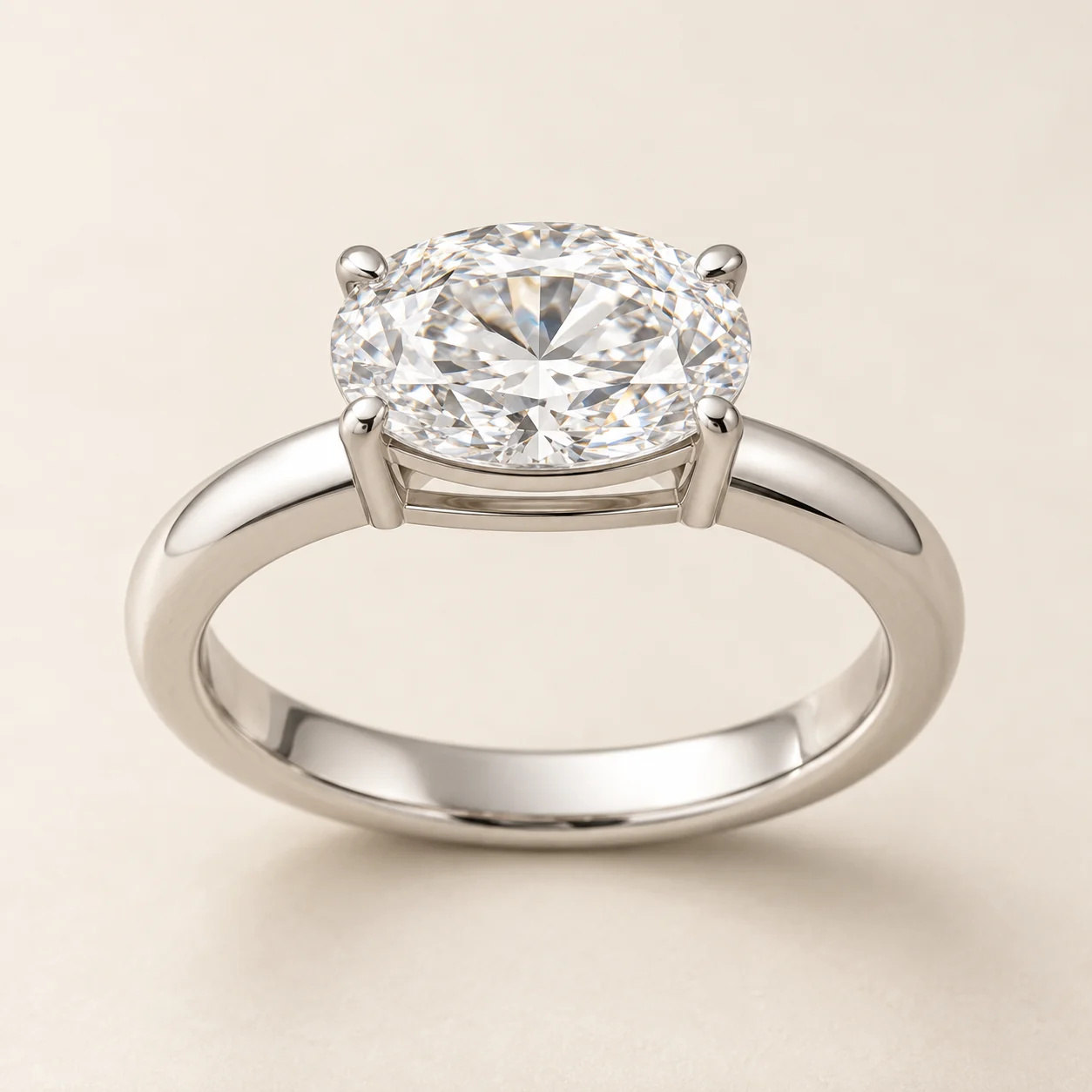 Noorin Oval East-West Ring - One east-west oval ring.