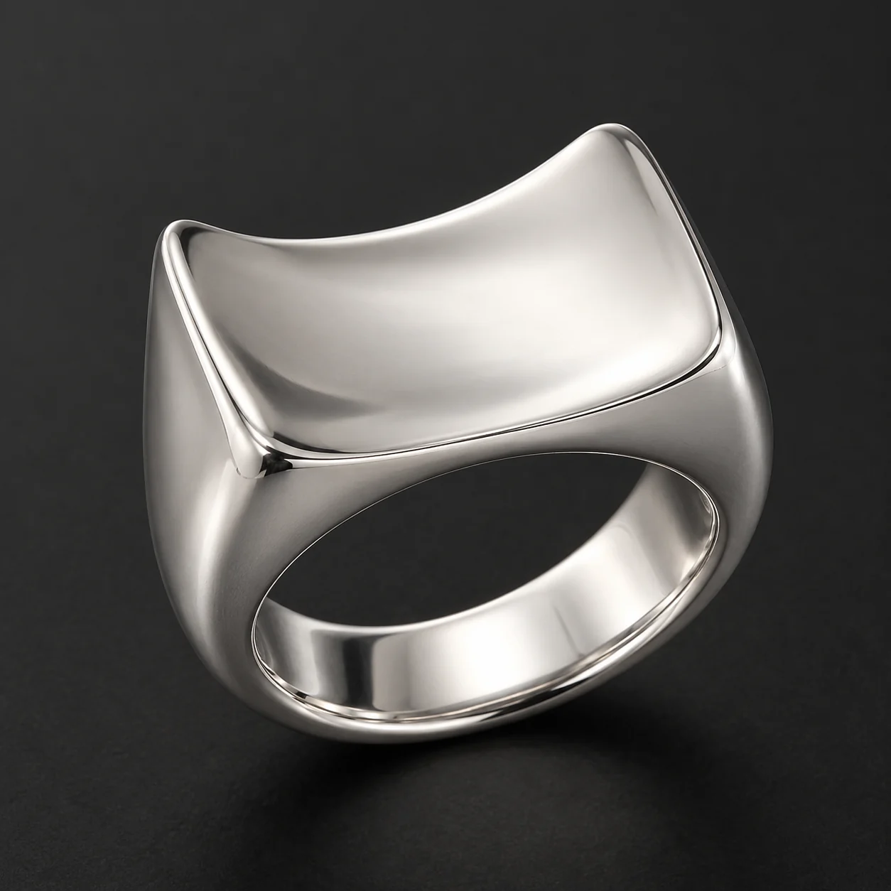 Safa Silver Saddle Ring - One sculptural silver saddle ring.